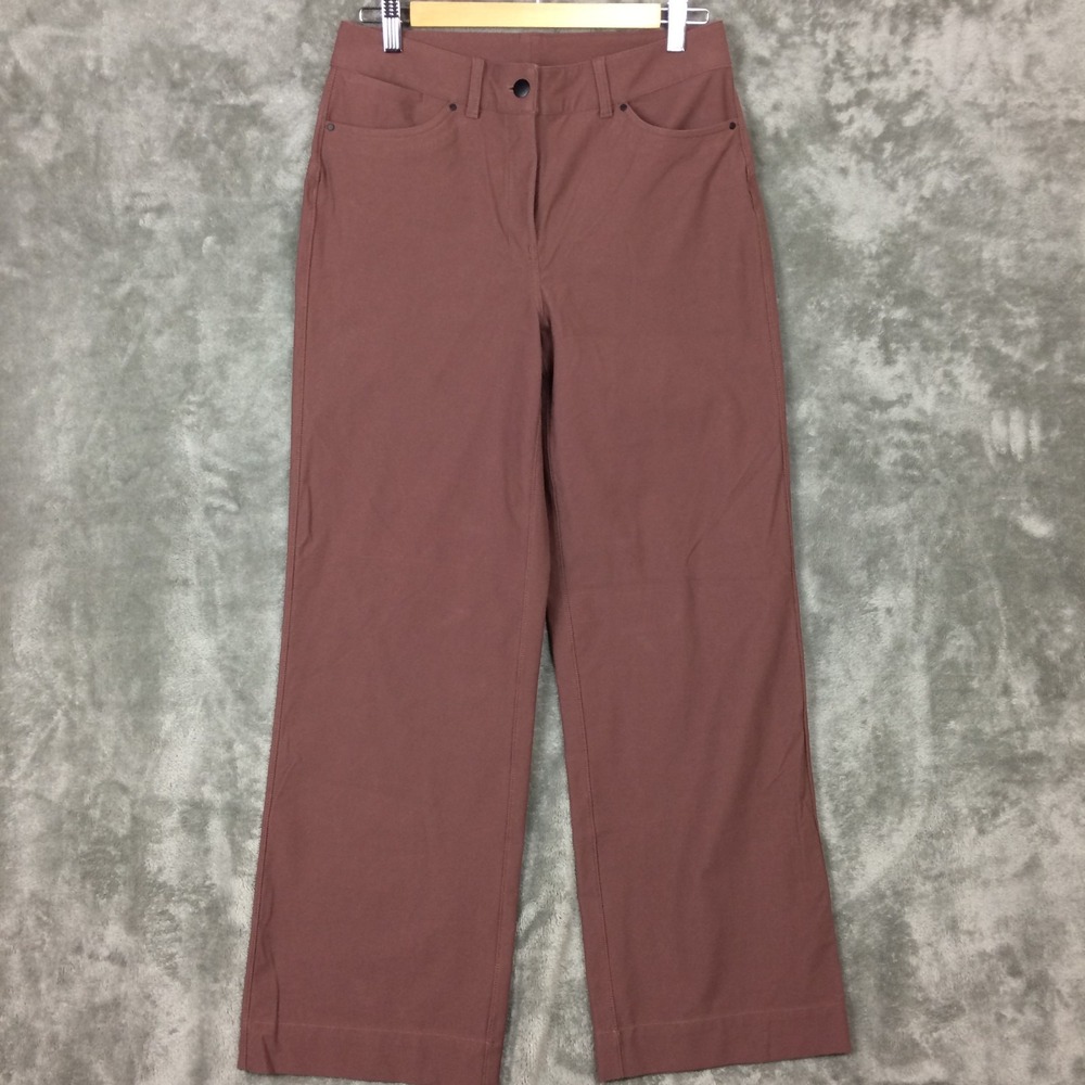 Lululemon Womens City Sleek 5 Pocket High Rise Wide Leg Pants Size 28 Dark Oxide